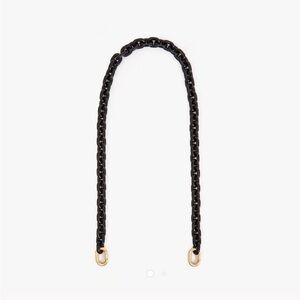 Clare V Black Resin Mini Link Shoulder Strap